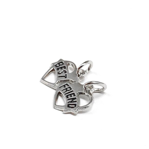 Sterling Silver Best Friend BFF Break Apart Charm - Picture 6 of 7